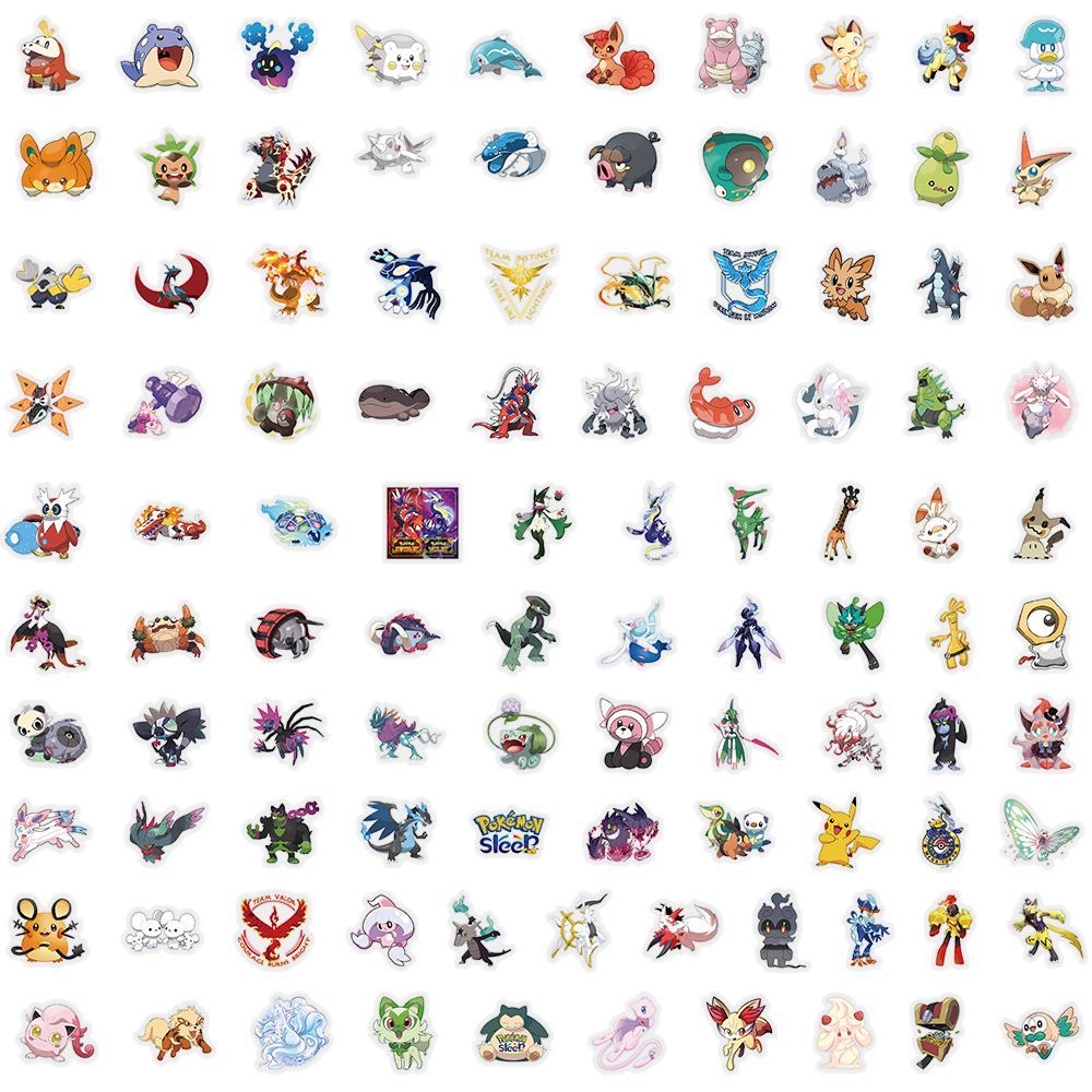 100Pcs Pokémon Stickers Cute C - Tablet Cute Accessories ulasan dan harga