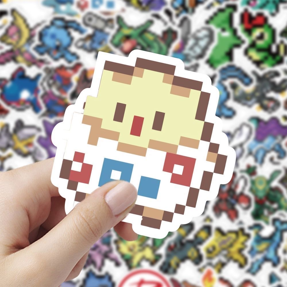60Pcs Pixel Pokémon Stickers C - Tablet Cute Accessories ulasan dan harga