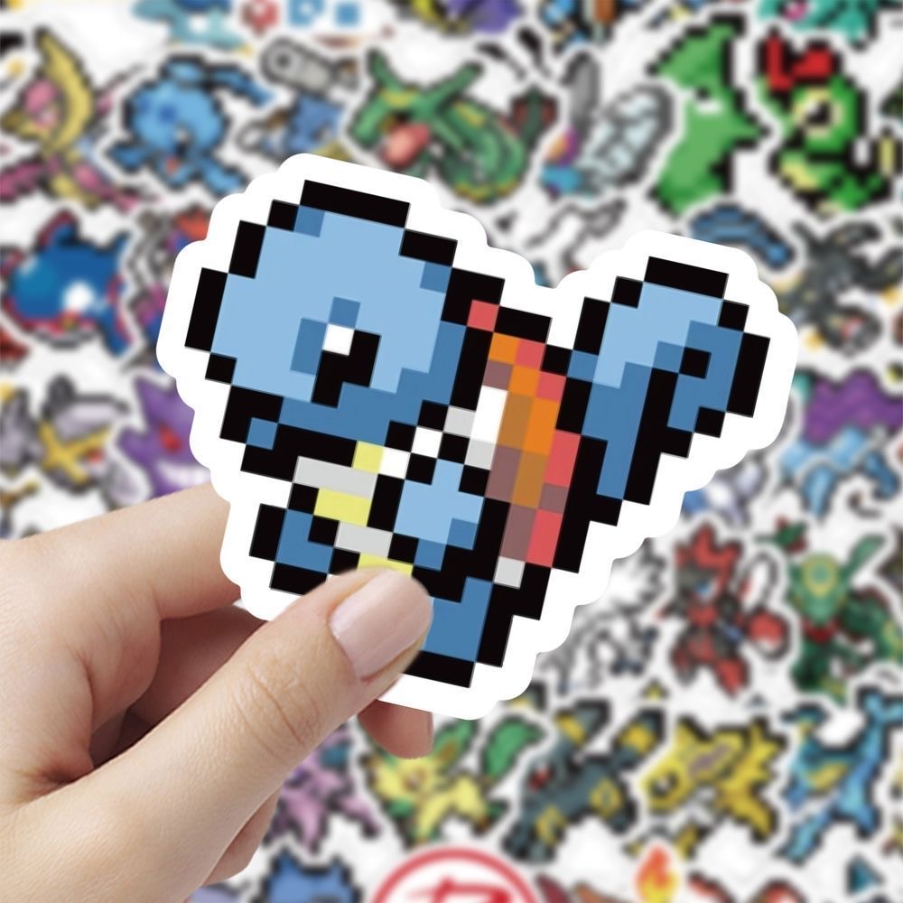 60Pcs Pixel Pokémon Stickers C - Tablet Cute Accessories ulasan dan harga