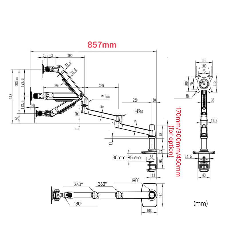 450mm DL-8013LP Full Motion 17 - Tablet Lap Desk ulasan dan harga