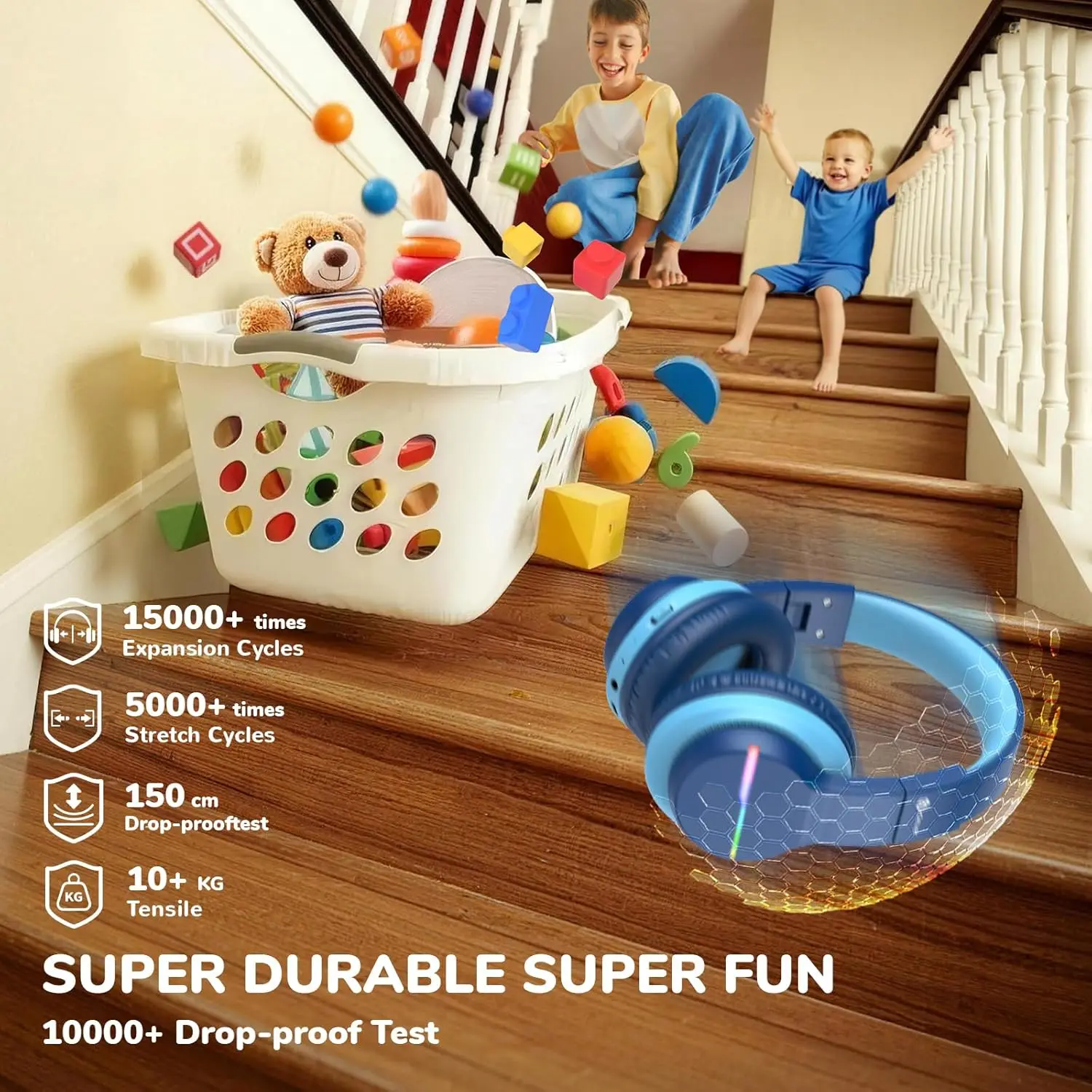 iClever BTH12 Kids Bluetooth H - Wired Earphone Lightning ulasan dan harga