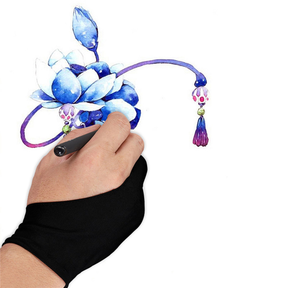 4Pcs Spandex Two Finger Drawin - Drawing Glove Artist ulasan dan harga