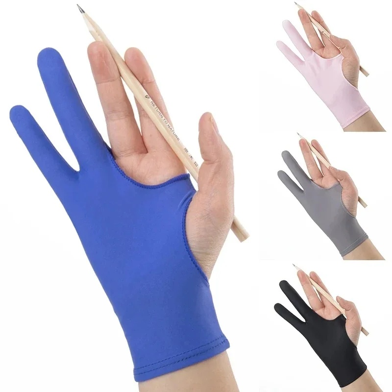 1/4pcs Anti-Fouling Two-Finger - Drawing Glove Artist ulasan dan harga